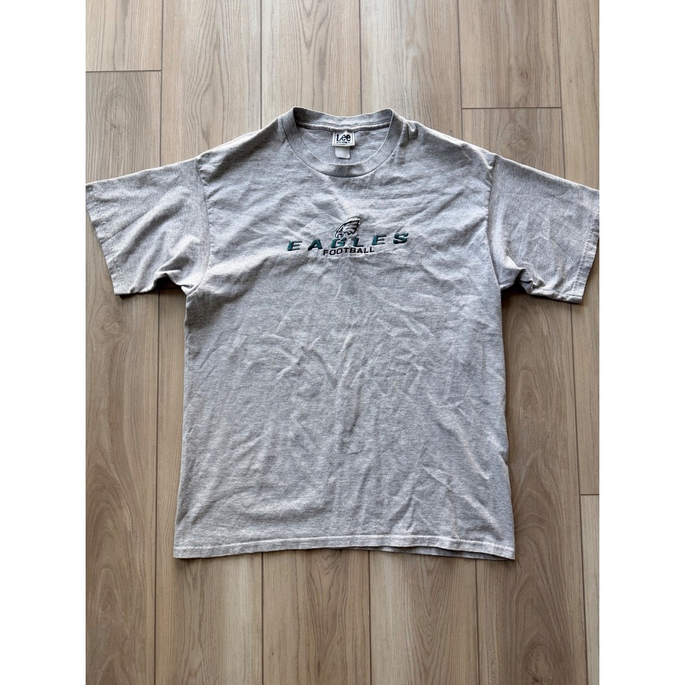 Vintage Lee Sport Philadelphia Eagles Football T-Shirt Mens XL Gray Embroidered